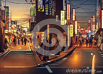 Iizuka, Fukuoka, Japan. Generative AI. Stock Photo