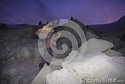 Ijen crater Editorial Stock Photo