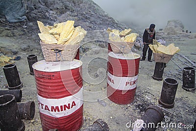 Ijen crater Editorial Stock Photo