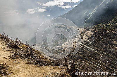 Ijen volcano Stock Photo