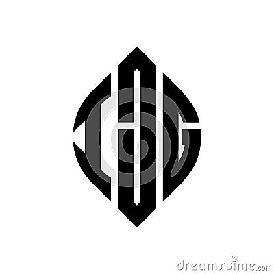 IJG circle letter logo design with circle and ellipse shape. IJG ellipse letters with typographic style. The three initials form a Vector Illustration