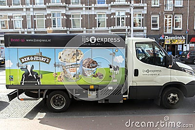 IJs Express Company Truck At Amsterdam The Netherlands 2019 Editorial Stock Photo