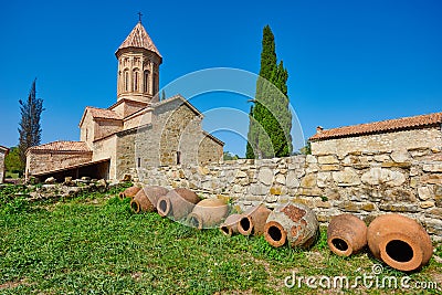 Ikalto orthodox monastery complex and Academy in Kakheti Georgia Stock Photo