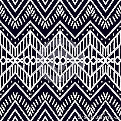 Ikat ethnic tribal textile pattern American African fabric geometric aztec motif mandalas native boho bohemian carpet Stock Photo