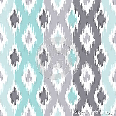 Ikat fabric style, rug texture pattern Vector Illustration