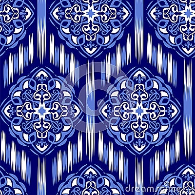 Ikat Ogee Background 17 Stock Photo