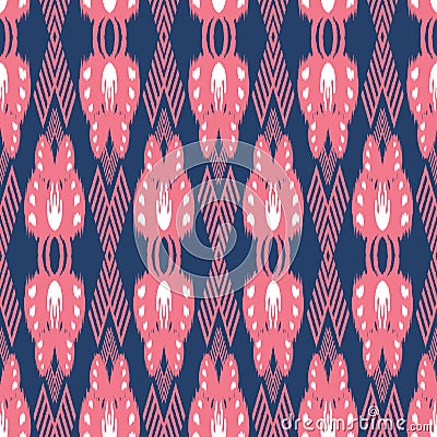 Ikat seamless pattern as cloth, curtain, textile design, wallpa Stock Photo