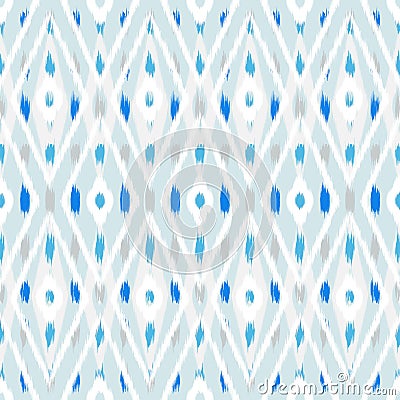 Ikat Seamless Pattern Design for Fabric Stock Photo