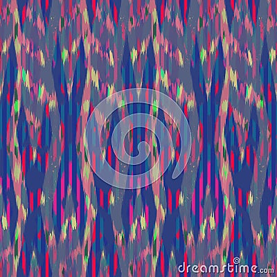 Ikat Seamless Pattern Design for Fabric Stock Photo