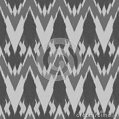 Ikat Seamless Pattern Design for Fabric Stock Photo