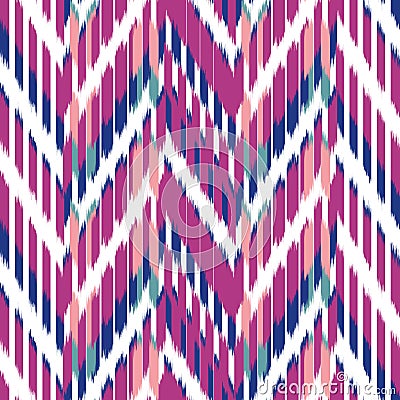 Ikat Seamless Pattern Design for Fabric Stock Photo