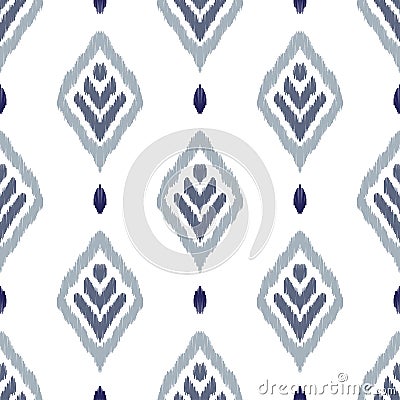 Ikat seamless pattern Vector Illustration