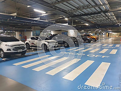 The IKEA Mega Bangna car park has a drop-off point Editorial Stock Photo