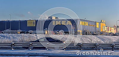 IKEA stores in winter Editorial Stock Photo