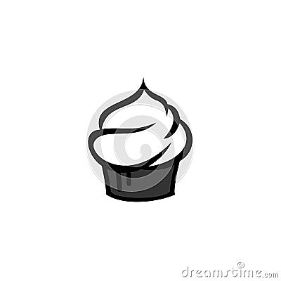 ikon cup cake, Bakery Label, Baker Logo, Pie Icon, Baking Logo Stock Photo
