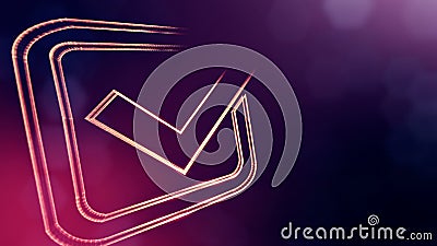 Ikone der Zecke Hintergrund gemacht von den Glühenpartikeln als vitrtual Hologramm nahtlose Animation 3D mit Schärfentiefe, bokeh stock abbildung Ikone der Zecke Hintergrund gemacht von den Glühenpartikeln als vitrtual Hologramm nahtlose Animation 3D mit Schärfentiefe, bokeh stock abbildung