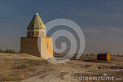 Il Arslan Mausoleum in the ancient Konye-Urgench, Turkmenista Stock Photo