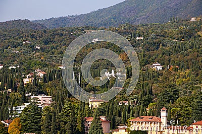Il Vittoriale on Lake Garda in Northern Italy Stock Photo