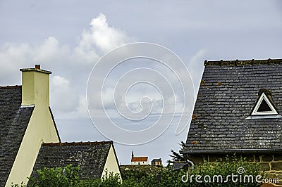 Ile de Brehat, France The Vauban bridge or Pont ar Prad and Port of the Rope factory Stock Photo