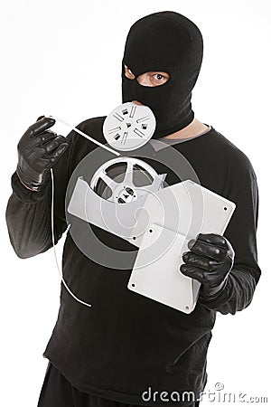 Illegal downloading Stock Photo