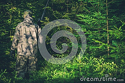 Illegal Hunting Poacher Stock Photo