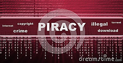 Illegal piracy download concept Stock Photo