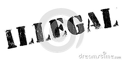 Illegal rubber stamp Vector Illustration