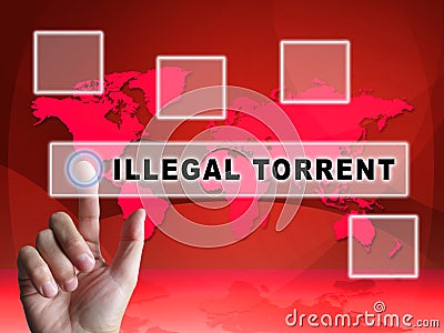 Illegal Torrent Unlawful Data Download 3d Illustration Stock Photo