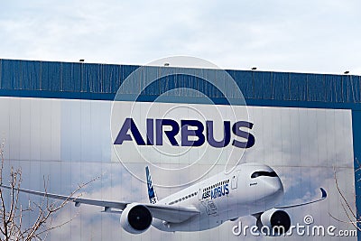 Airbus logo on Airbus building Editorial Stock Photo