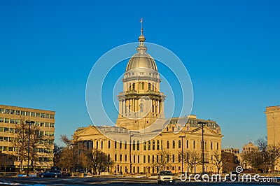Illinois State Capitol Building, Springfield, IL Editorial Stock Photo