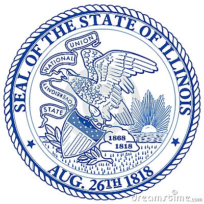 Illinois State Seal Stock Photo