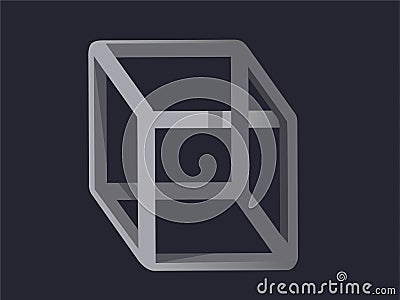 Illogical cube Vector Illustration