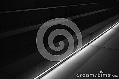 Illuminated Architecture Stairs Stock Photo