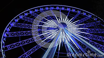 Illuminated Atlanta Skyview Ferris Wheel in Downtown - ATLANTA, USA - APRIL 22, 2016 Editorial Stock Photo