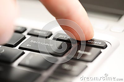 Illuminated computer keyboard keys or characters with meaning and layered concepts Stock Photo