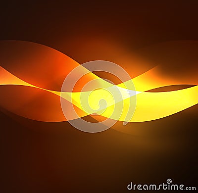 Illuminated neon waves Vector Illustration