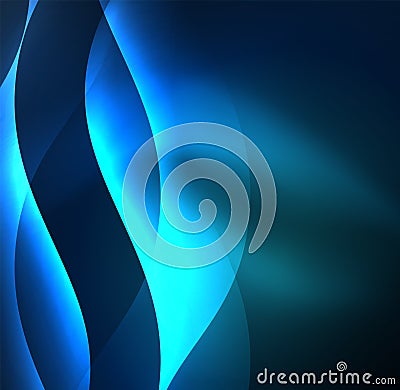 Illuminated neon waves Vector Illustration