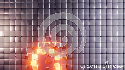 Illuminated Pixels An Enthralling Display Showcasing a Vibrant Spectrum of Light and Complex Artistic Texture Stock Photo
