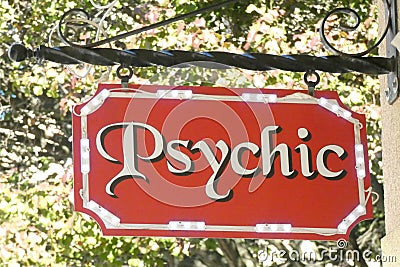 Psychic Sign Stock Photo