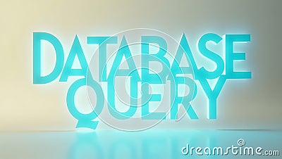 Illuminated text showcasing database query in a modern style Stock Photo