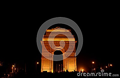 Illuminating india gate Editorial Stock Photo