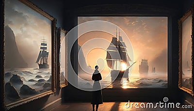 Illumination Theory. surreal mystical fantasy artwork. Generative AI Stock Photo