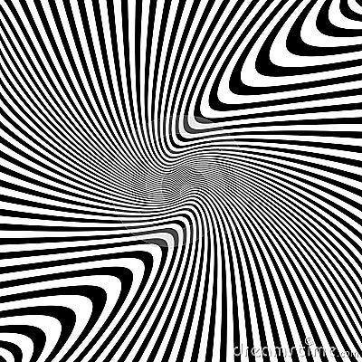 Illusion of torsion movement. Vector Illustration