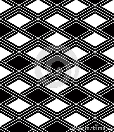 Illusive continuous monochrome pattern, decorative abstract back Vector Illustration