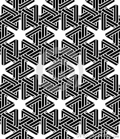 Illusive continuous monochrome pattern, decorative abstract back Vector Illustration