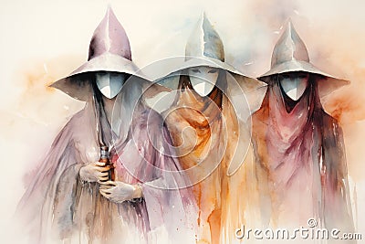 Illusory mirage phantoms, deceiving travelers with their tantalizing visions - Generative AI Stock Photo