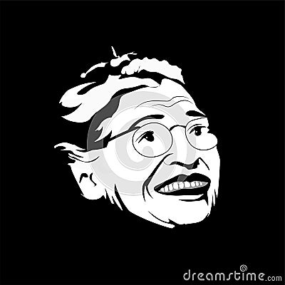 Illustraion of Rosa Louise McCauley Parks, an American activist in the civil rights movement and Montgomery bus boycott Vector Illustration