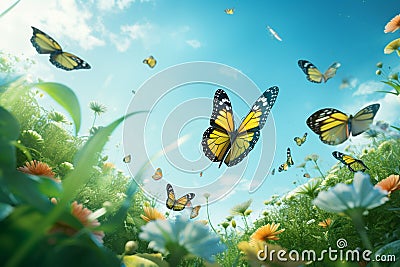 Illustrate the beauty of butterflies in Stock Photo
