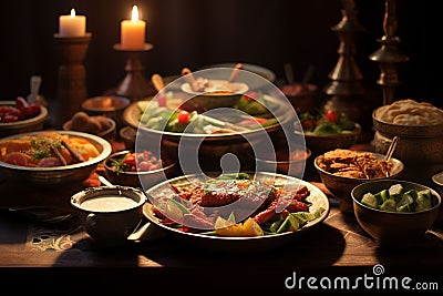 Illustrate the cultural diversity of Suhoor Stock Photo