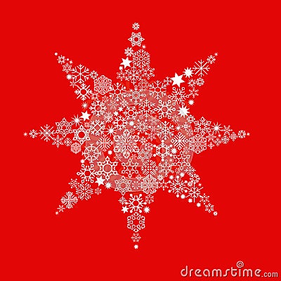 Illustrated Christmas star Vector Illustration